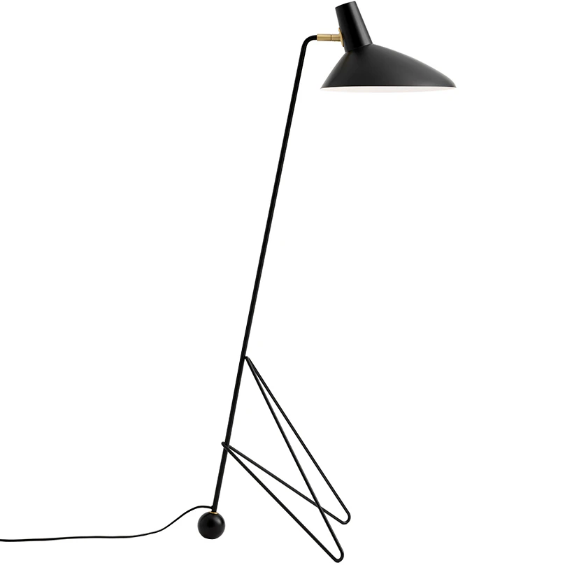&Tradition Tripod Hm8 Golvlampa - Golvlampor Aluminium Mattsvart