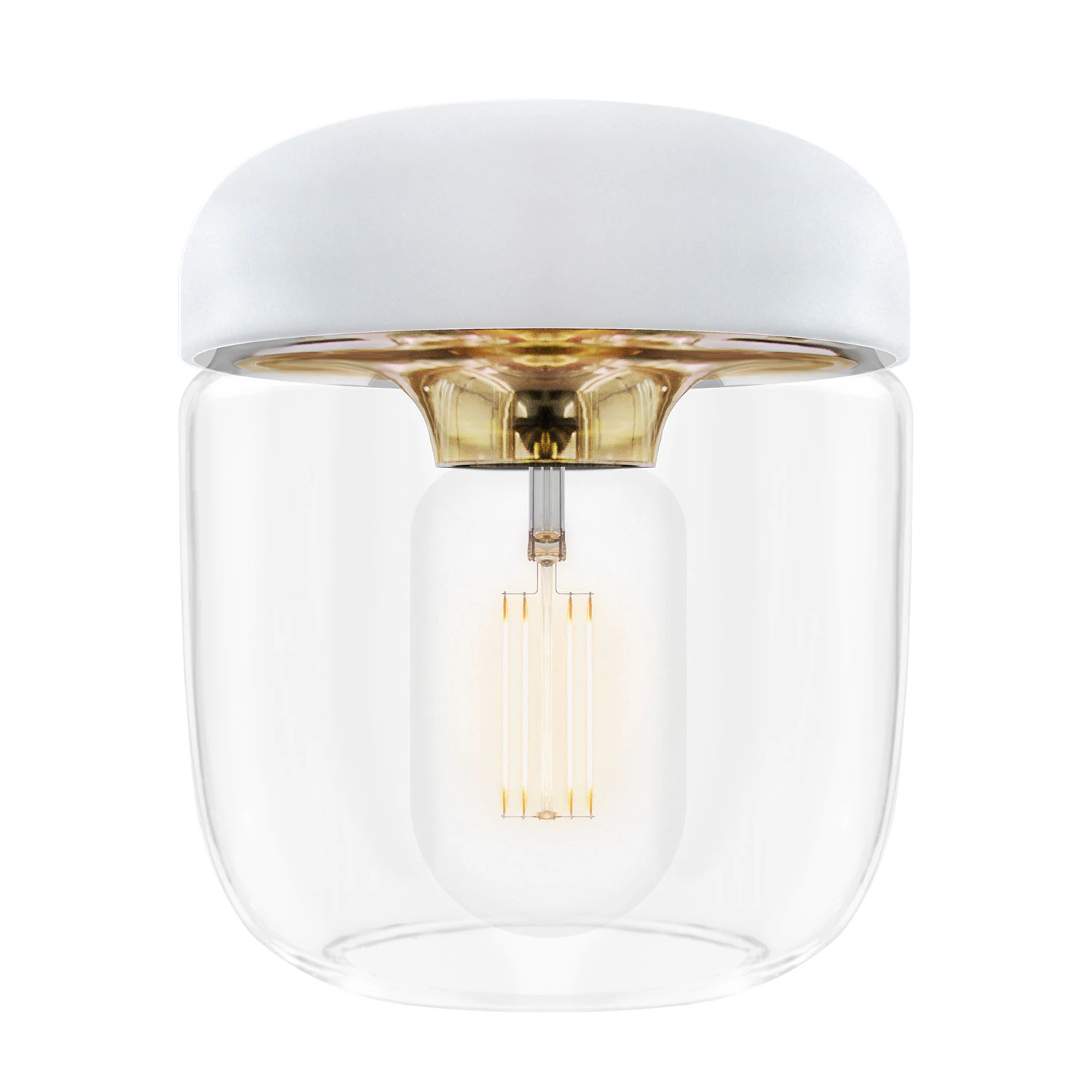 Umage Acorn Lampskärm / Mässing - Lampskärmar Glas Vit