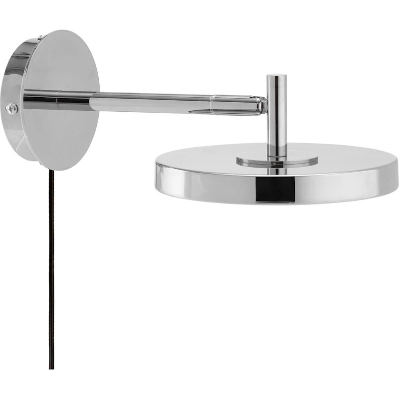 Asteria Vägglampa Kort, Polerat Stål