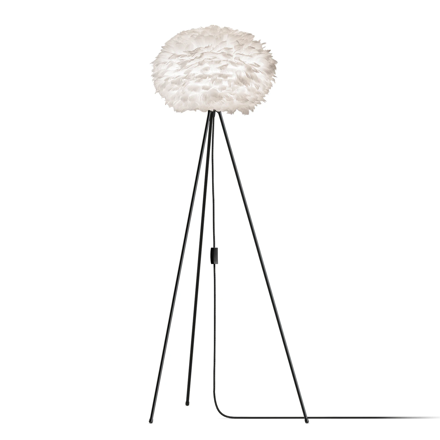 Umage Eos Golvlampa Medium &Oslash;45 Cm Vit/ - Golvlampor St&aring;l Svart