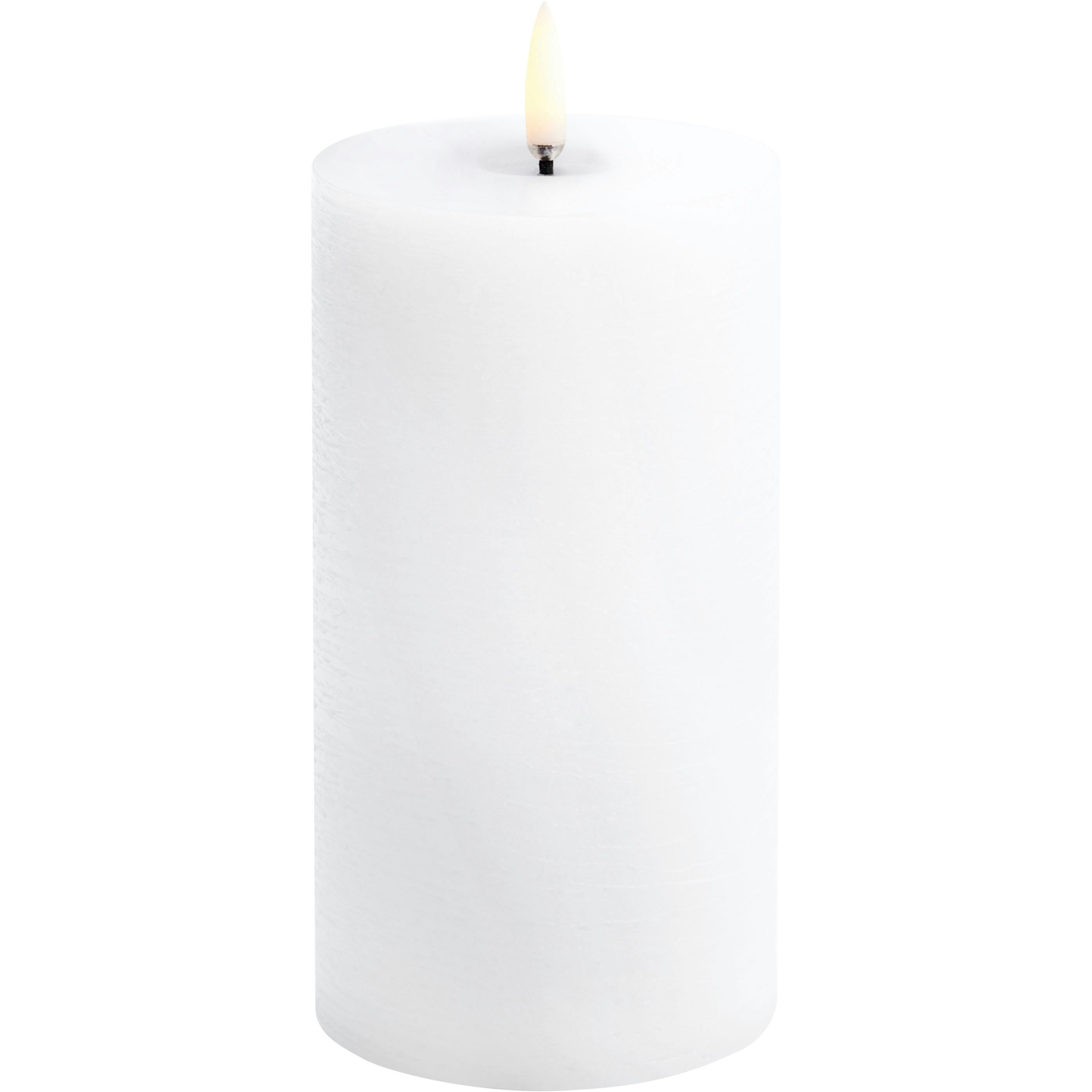 Uyuni Led Blockljus Sm&auml;lt 7,8x15,2 Cm - LED-ljus Paraffinvax Nordic White