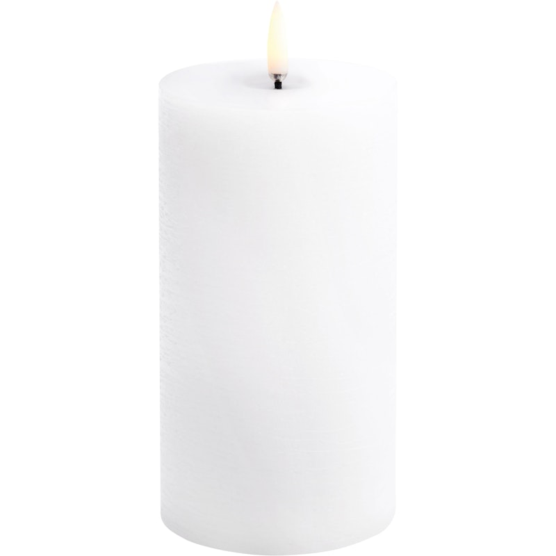 LED Blockljus Smält 7,8x15,2 cm, Nordic White