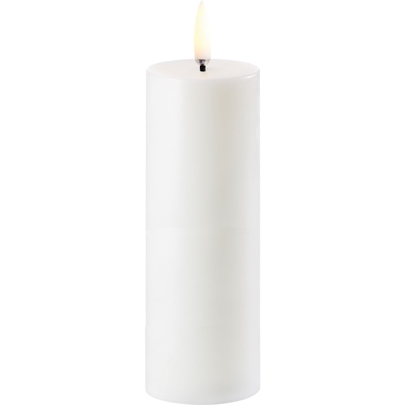 LED Mini Blockljus Nordic White, 5x14,5 cm