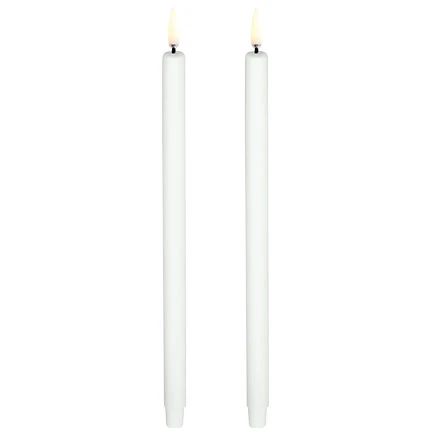 Uyuni Led Mini Kronljus Nordic White 2-pack 1,3 x 25 Cm - LED-ljus Paraffinvax Vit