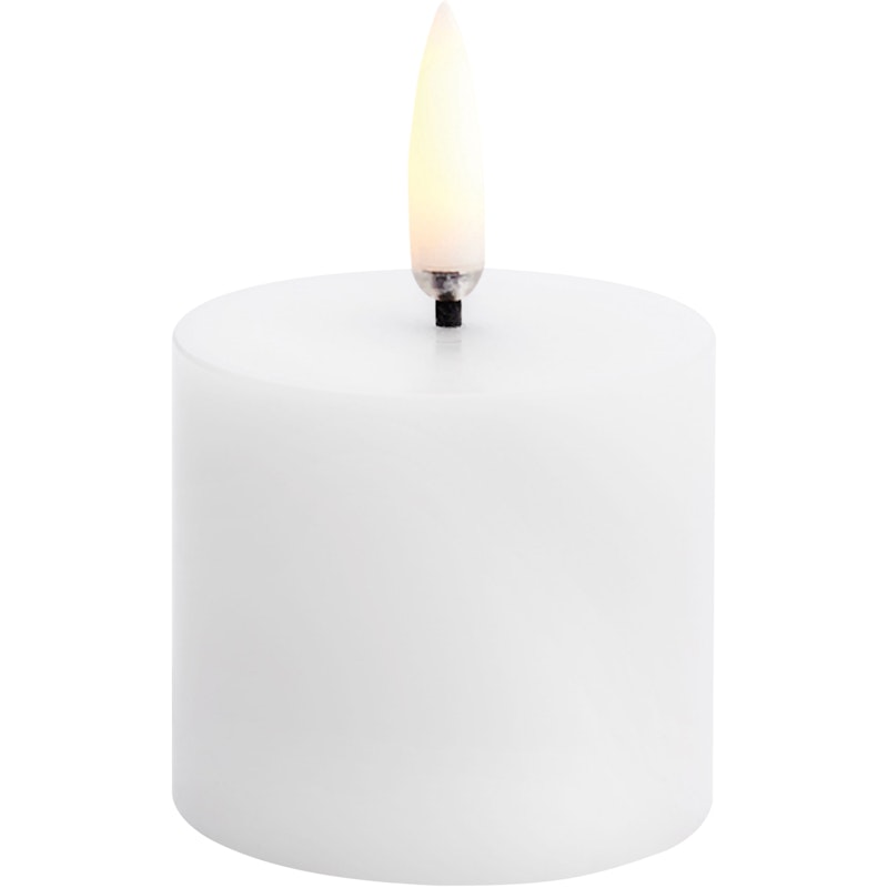 LED Mini Blockljus Nordic White, 5x4,5 cm