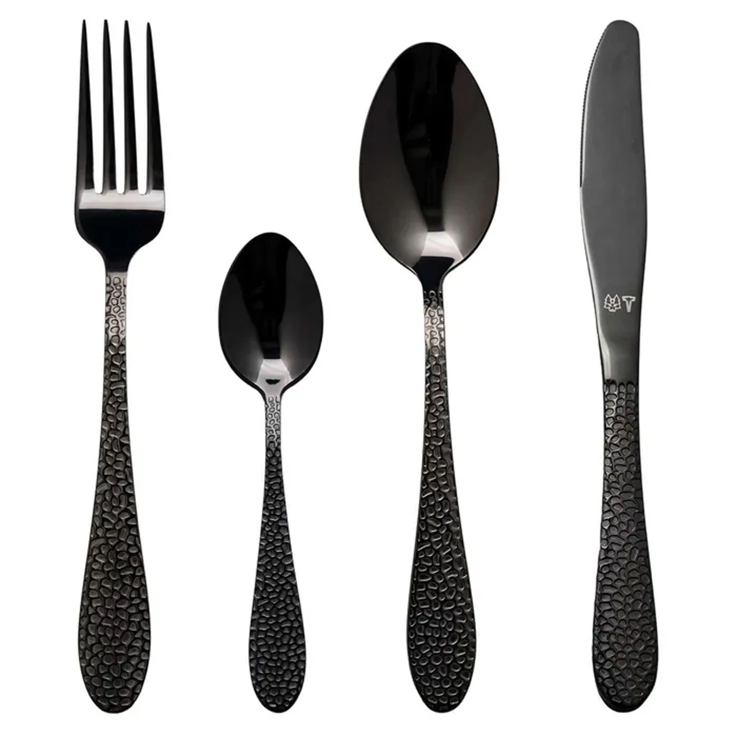 Vargen & Thor Bestickset 16 Delar - Bestickset Rostfritt Stål Onyx