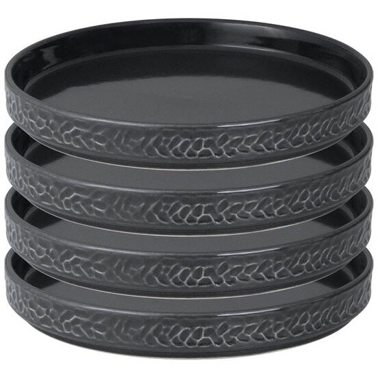 Vargen & Thor Servisen C Tallrik 17,2 Cm 4-pack - Mattallrikar Stengods Antracit