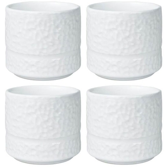 Vargen & Thor Servisen C Tumlare 26 Cl 4-pack - Kaffekoppar Stengods Vit