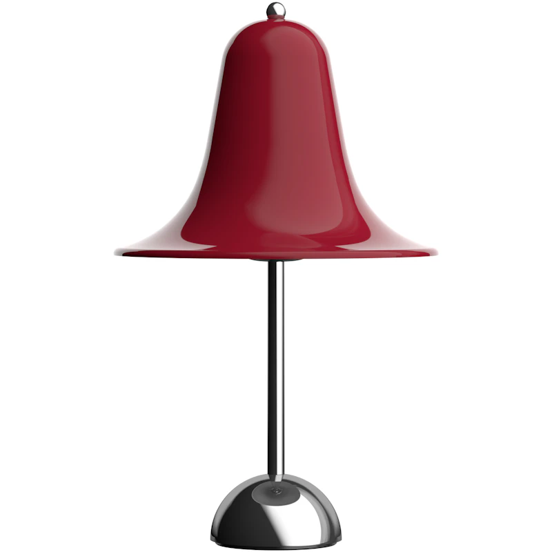 Pantop Bordslampa Ø23, Krom / Cherry Red