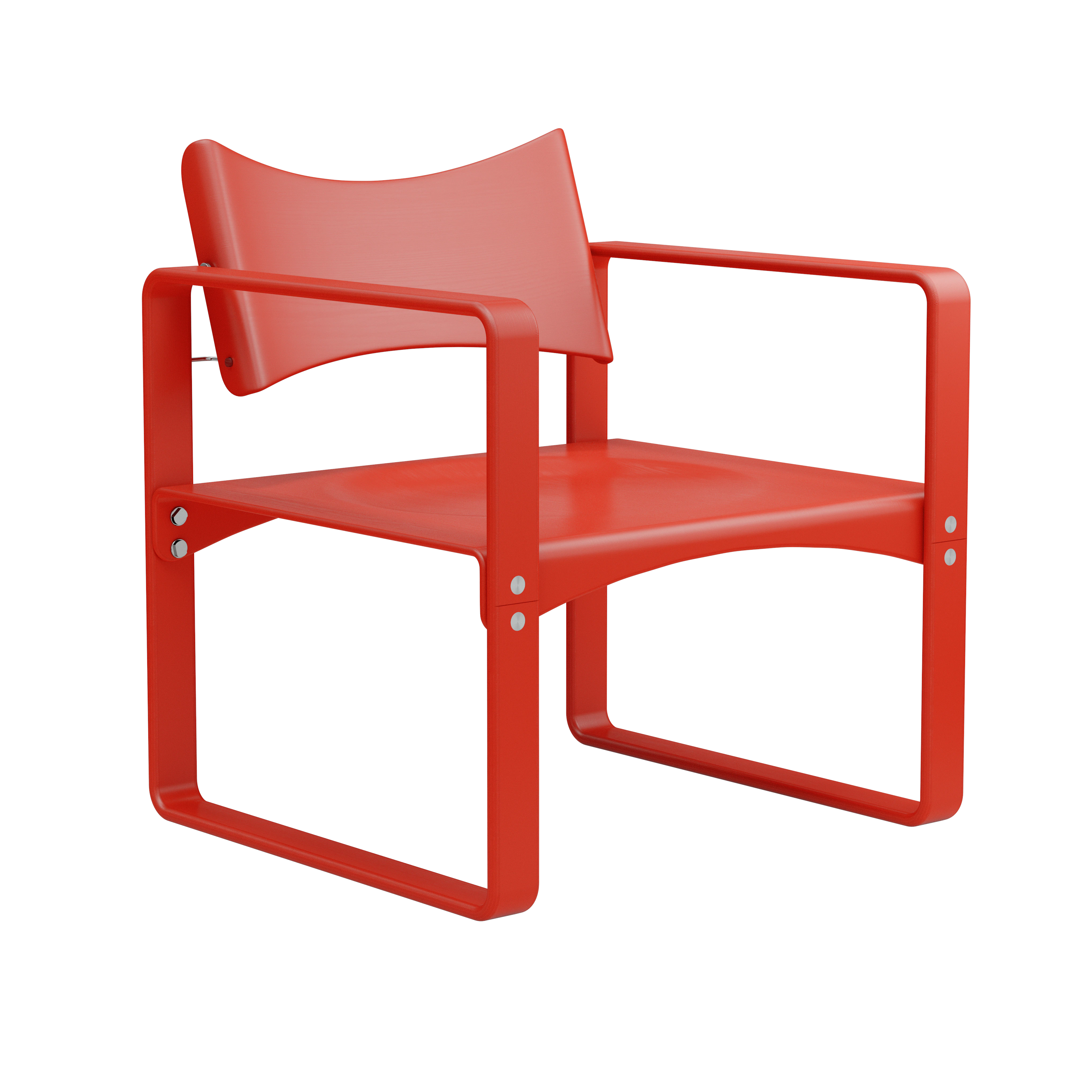 verpan series 270 f fåtölj - björkplywood brown red