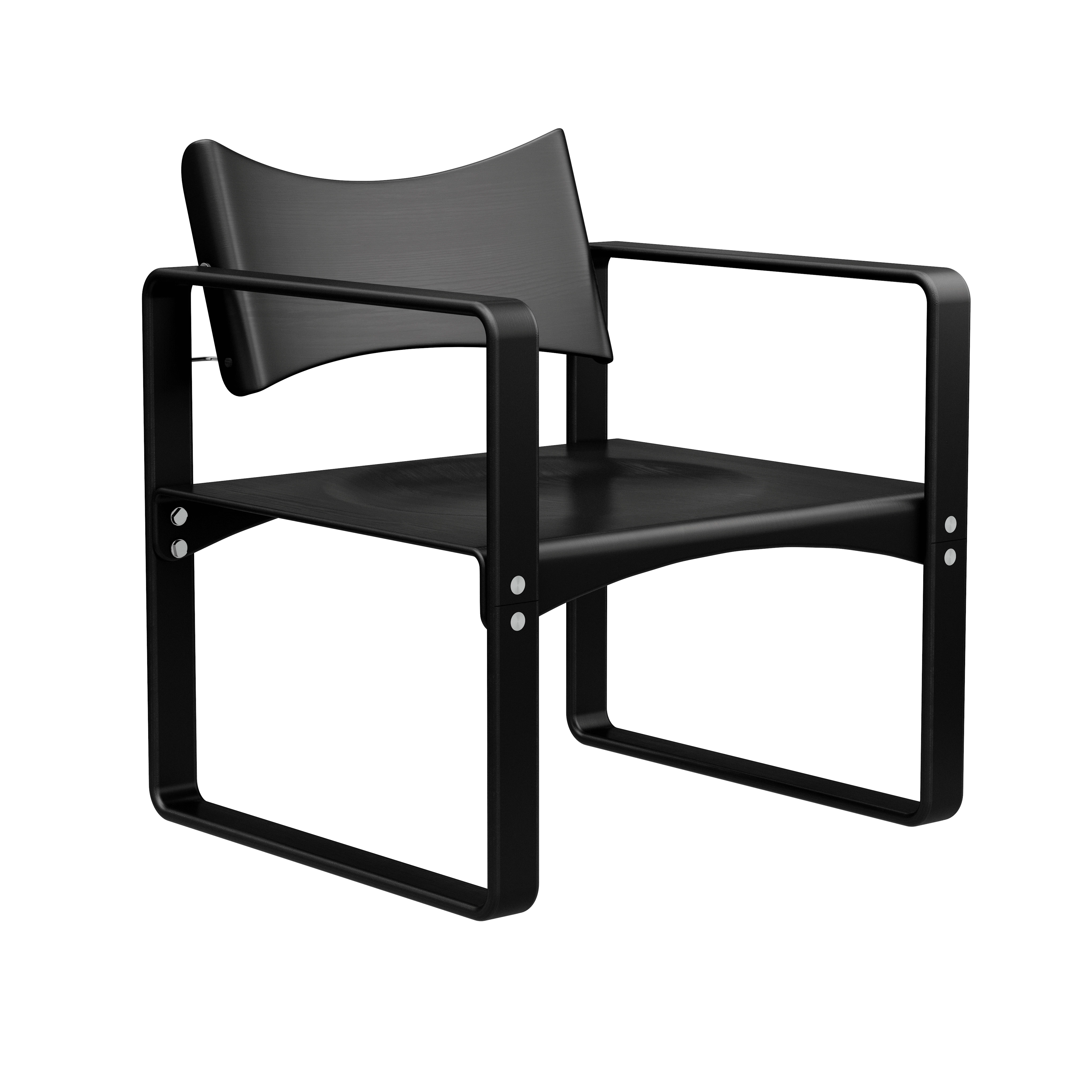 verpan series 270 f fåtölj - björkplywood svart