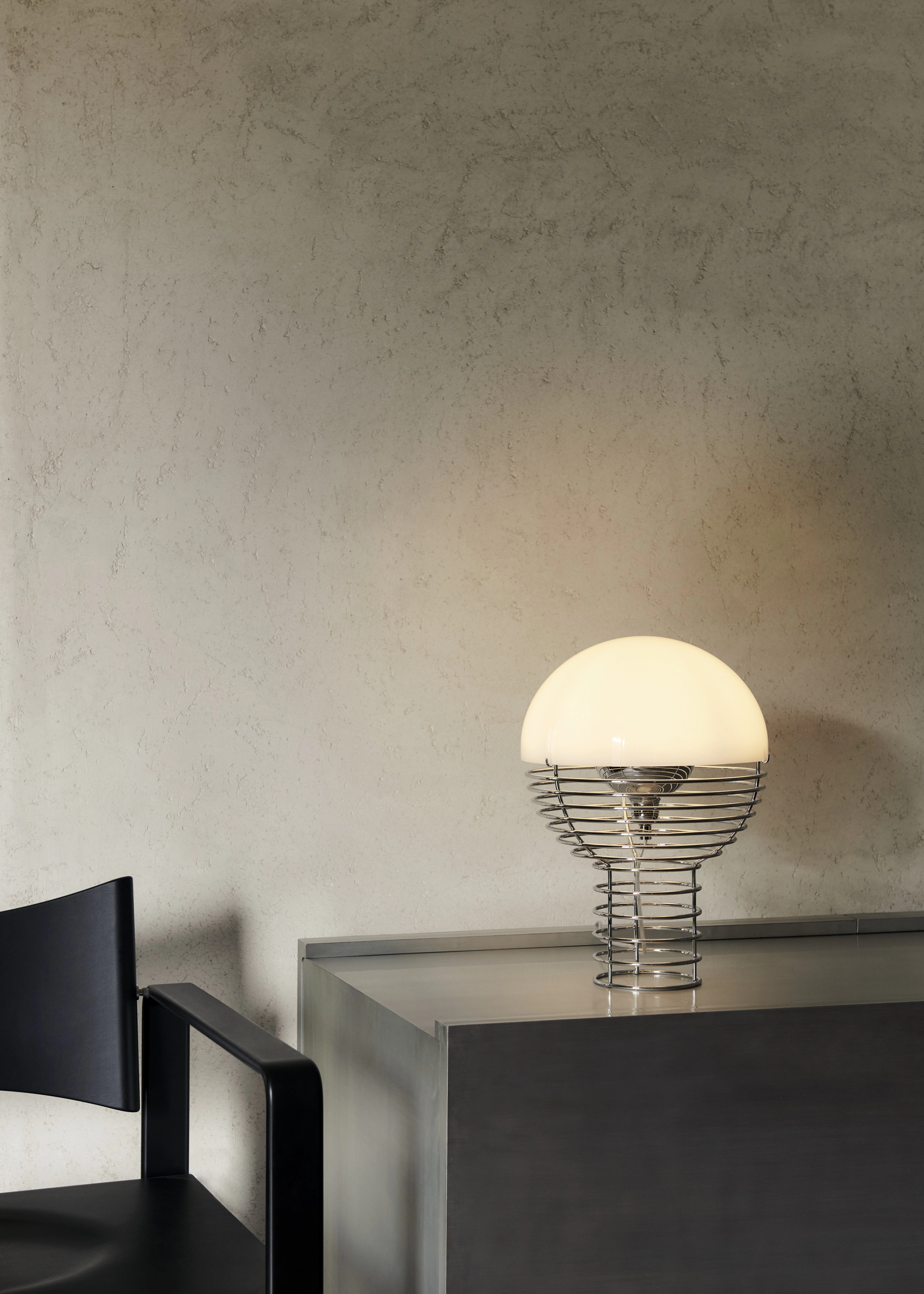Verpan Wire Bordslampa 30 Cm Krom /, vit från Verpan, bild 2