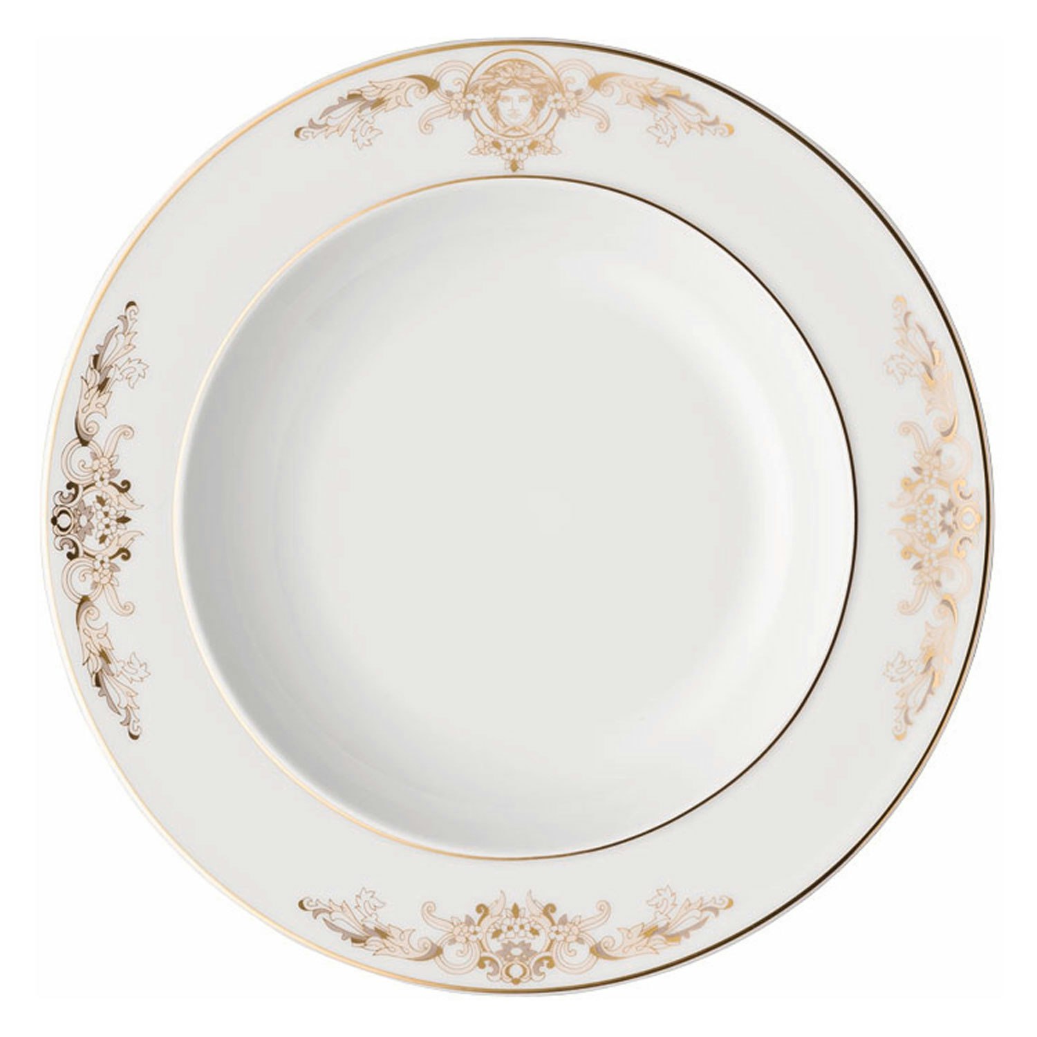 Versace Medusa Gala Djup Tallrik 22 Cm - Djupa tallrikar Porslin Vit