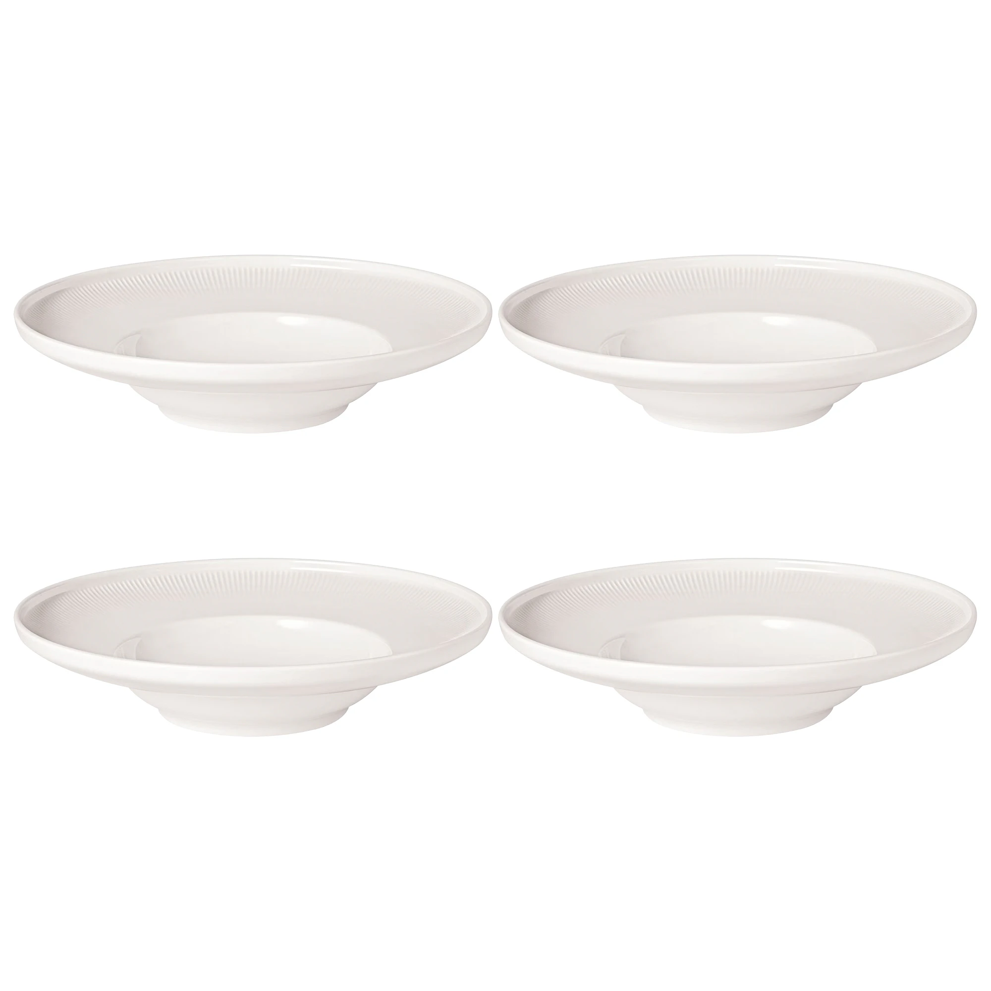 Villeroy & Boch Afina Djup Tallrik 25 Cm 4-pack - Djupa tallrikar Porslin Vit