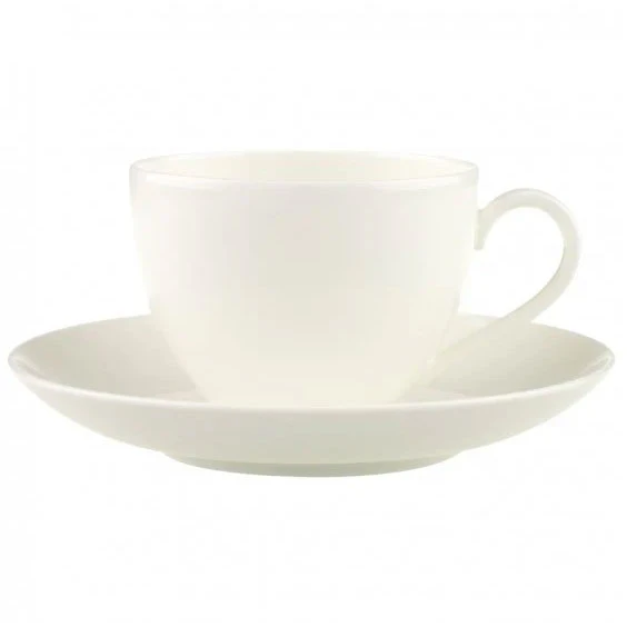 Villeroy & Boch Anmut Kaffekopp Med Fat 15 Cl - Kaffekoppar Benporslin Vit