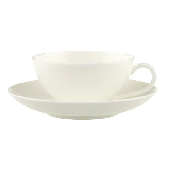 Villeroy & Boch Anmut Tekopp Med Fat 14 Cl - Kaffekoppar Benporslin Vit