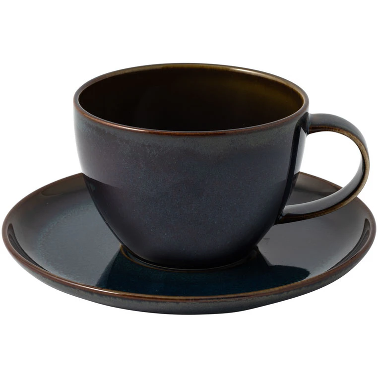 Villeroy & Boch Crafted Kaffekopp Med Fat - Kaffekoppar Porslin Bl&aring;