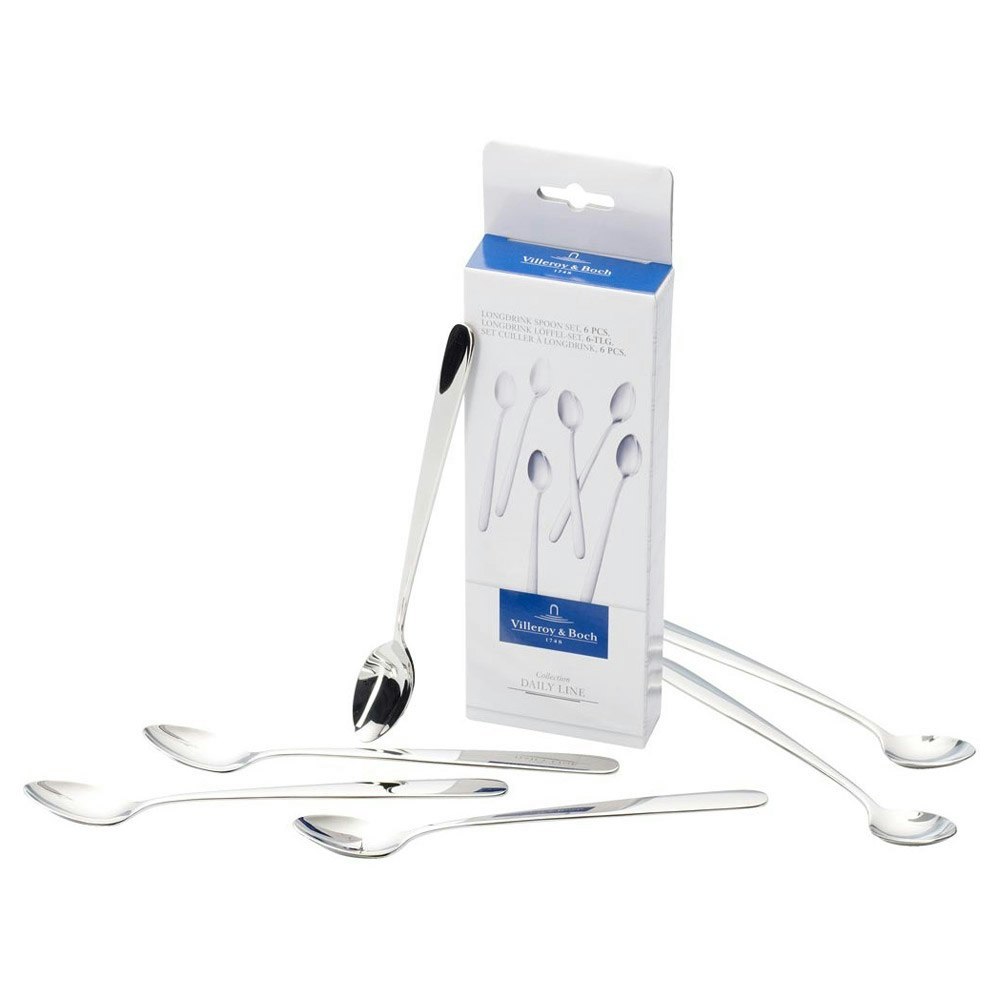 villeroy & boch daily line longdrinksked 6-pack 20 cm - silver