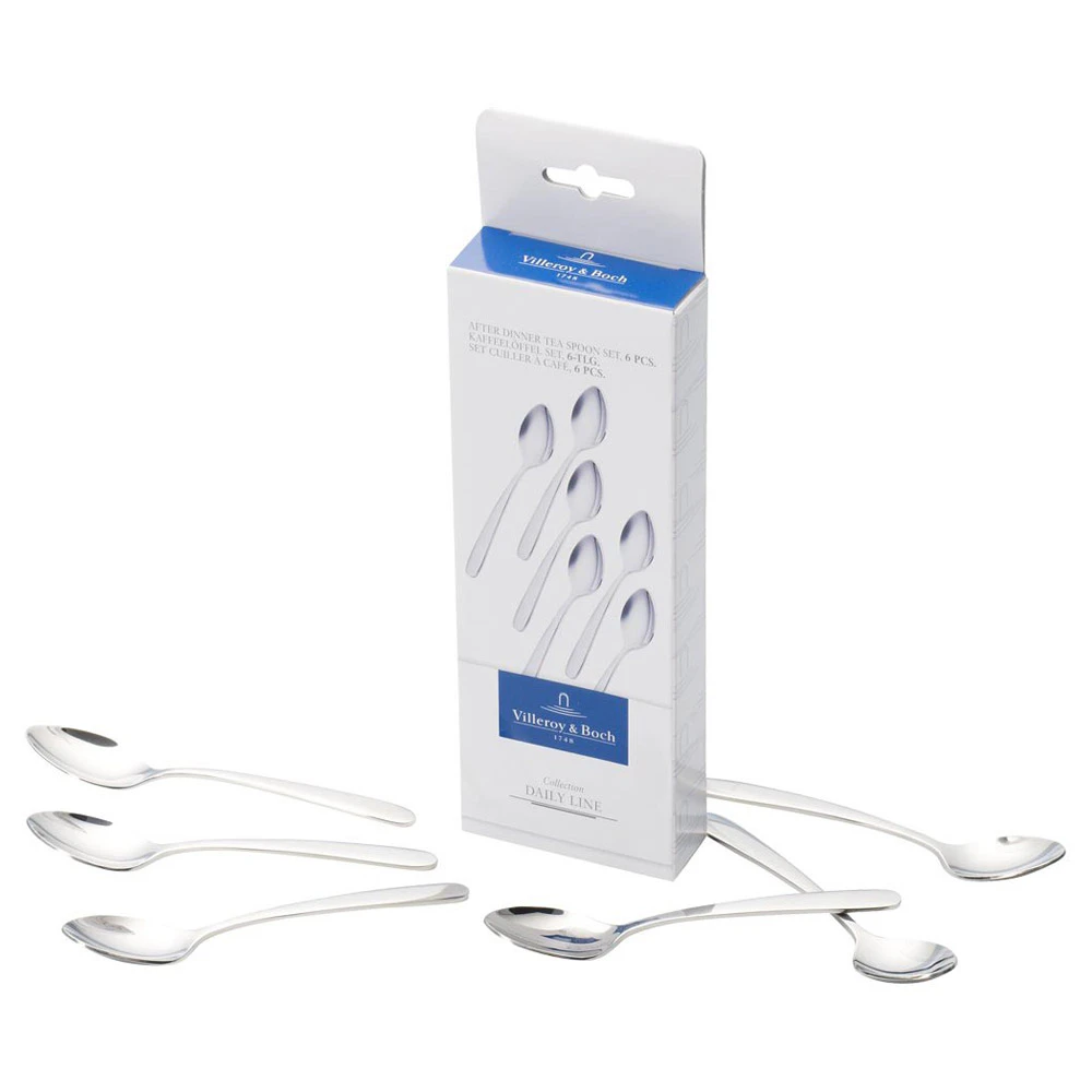 villeroy & boch daily line tesked 6-pack 14,2 cm - silver