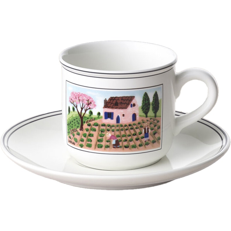 Villeroy & Boch Design Naif Kaffekopp Med Fat - Kaffekoppar Porslin Vit