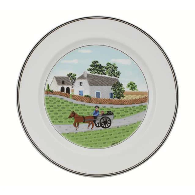villeroy & boch design naif tallrik flat farmer 27cm - porslin vit