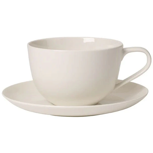 Villeroy & Boch For Me Frukostkopp Med Fat - Kaffekoppar Porslin Vit