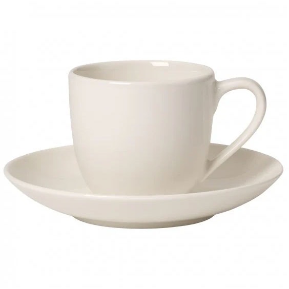 Villeroy & Boch For Me Tekopp Med Fat - Espressokoppar Porslin Vit