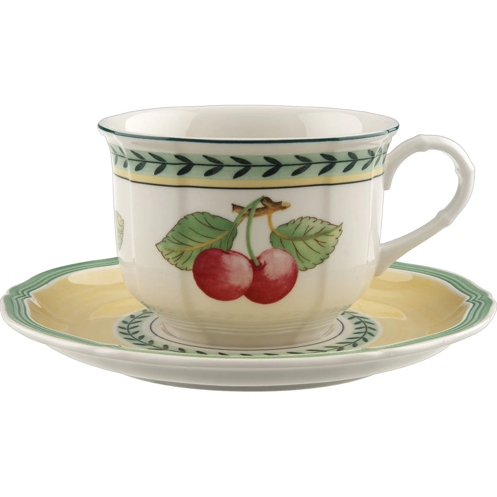 Villeroy & Boch French Garden Fleurence Frukostkopp Med Fat - Kaffekoppar Porslin Multi
