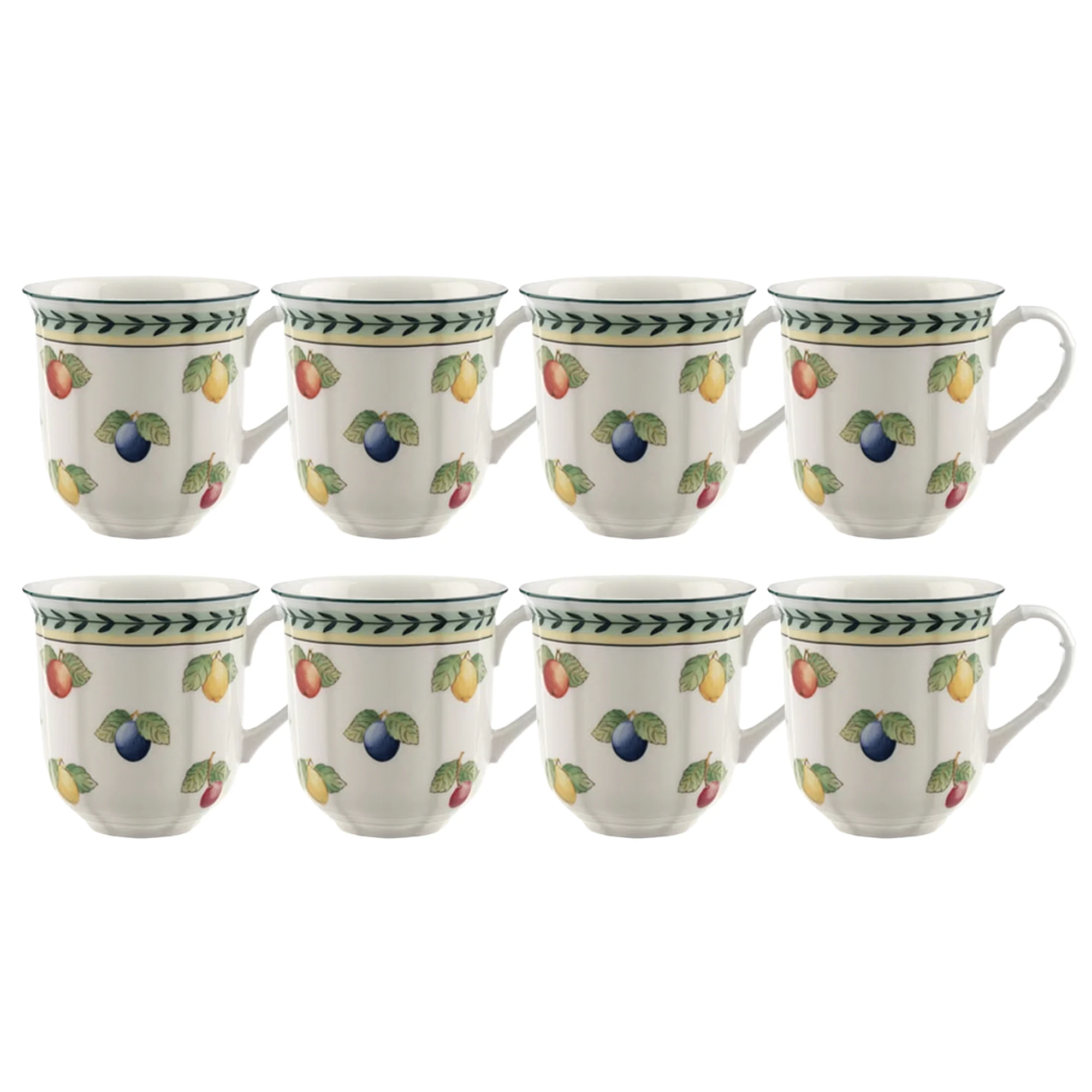 Villeroy & Boch French Garden Fleurence Mugg 30 Cl 8-pack - Kaffekoppar Porslin Gr&ouml;n