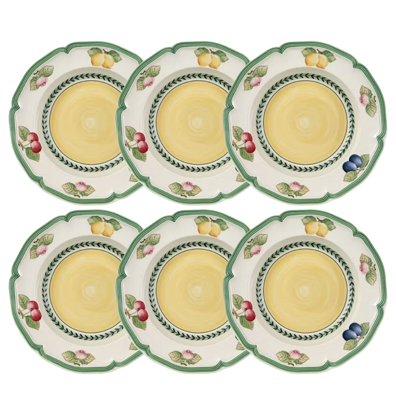 French Garden Fleurence Djup Tallrik 23 cm 6-pack
