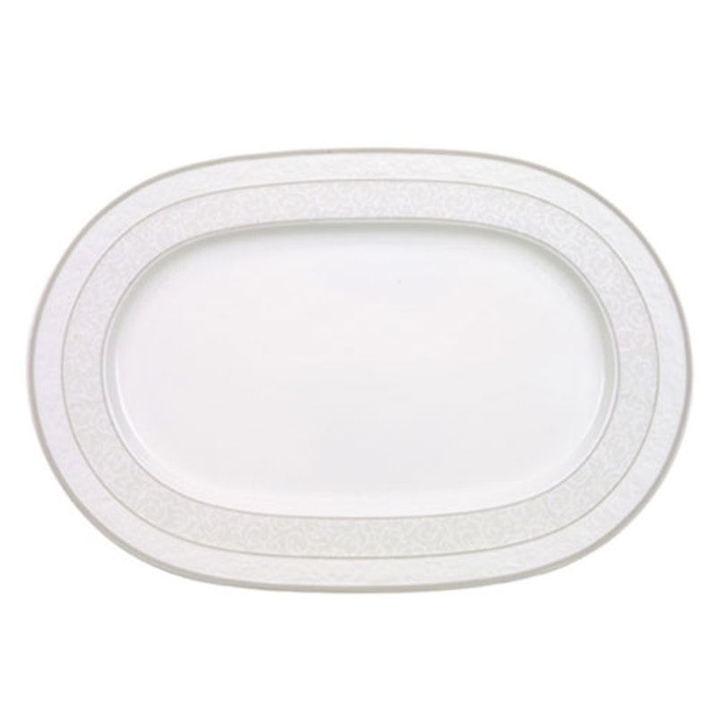 Gray Pearl Oval Serveringsfat, 35 cm