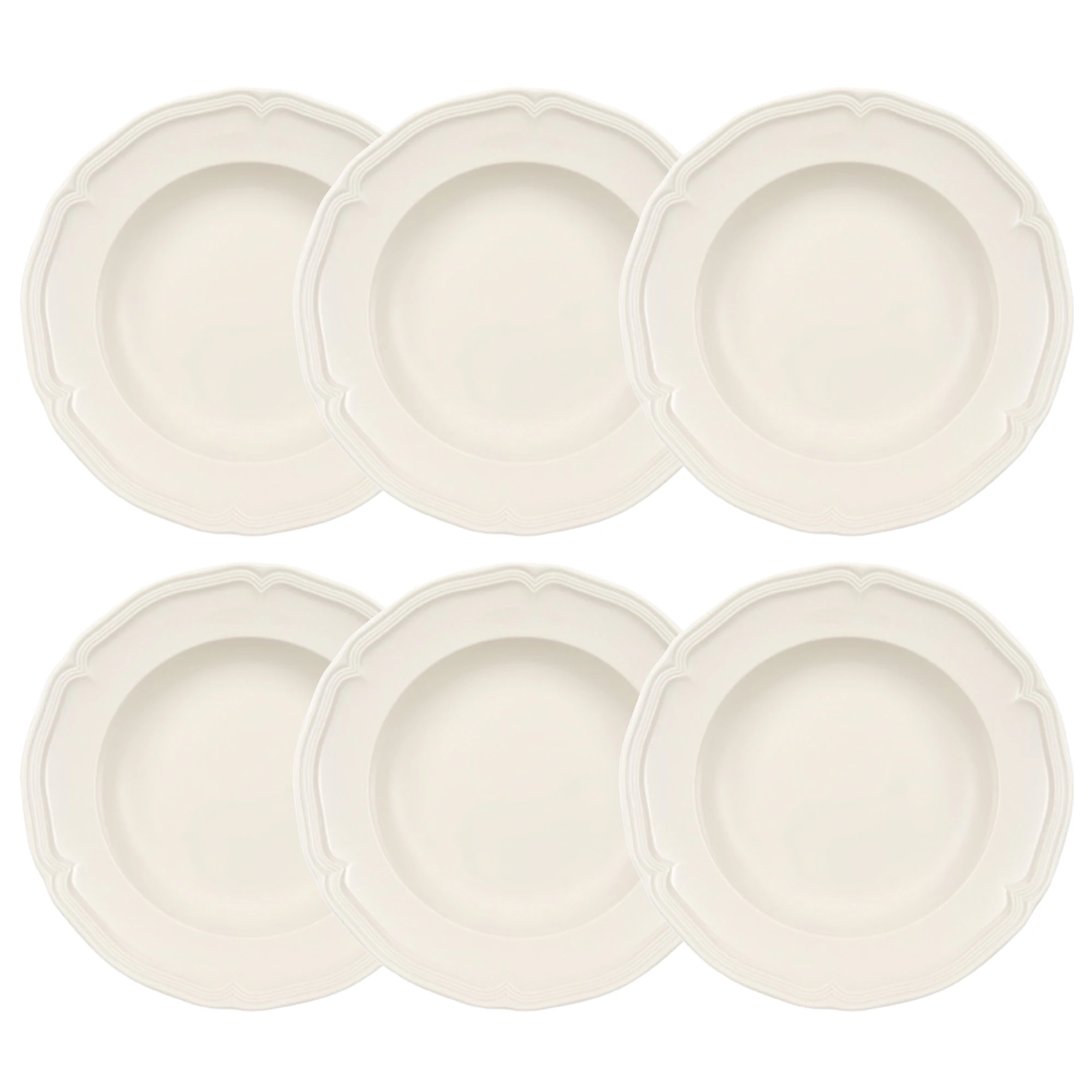 Villeroy & Boch Manoir Djup Tallrik 23 Cm 6-pack - Djupa tallrikar Porslin Vit