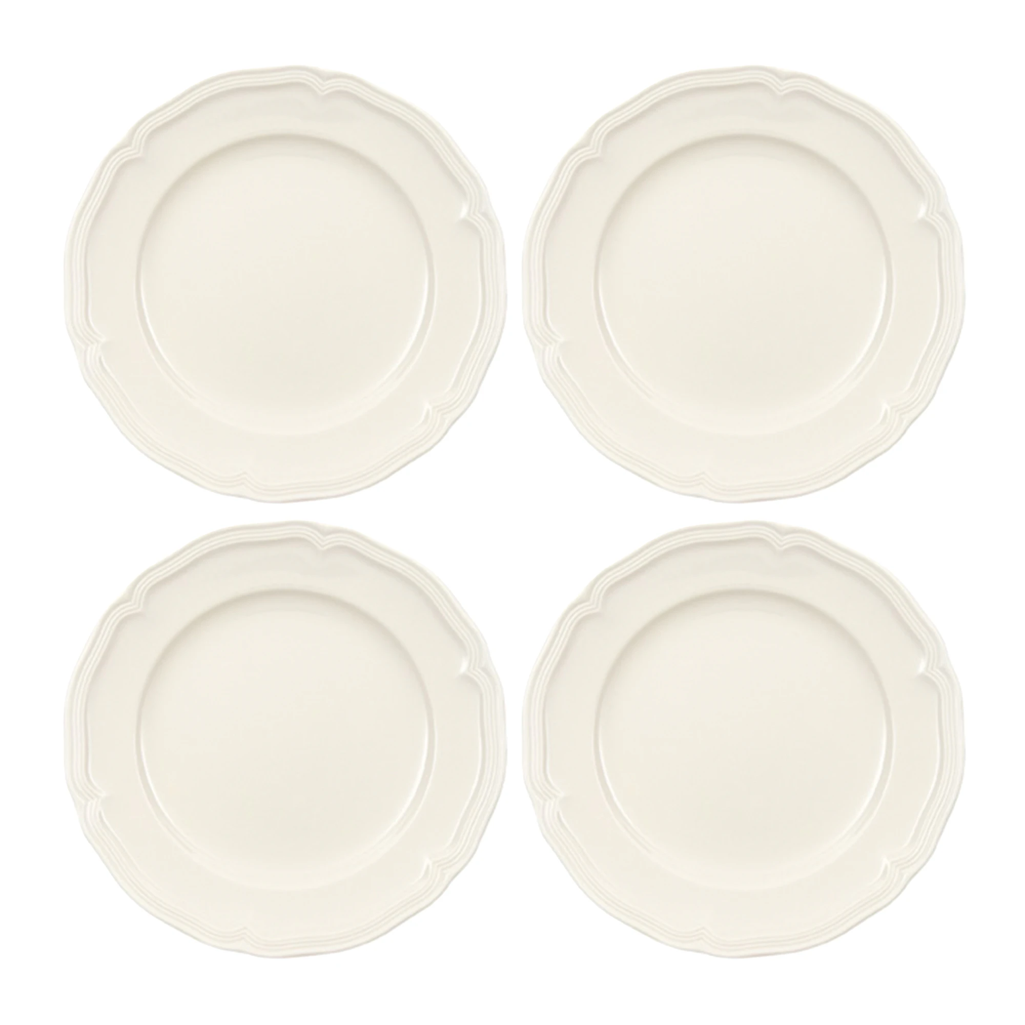 Villeroy & Boch Manoir Assiett 21 Cm 4-pack - Assietter Porslin Vit