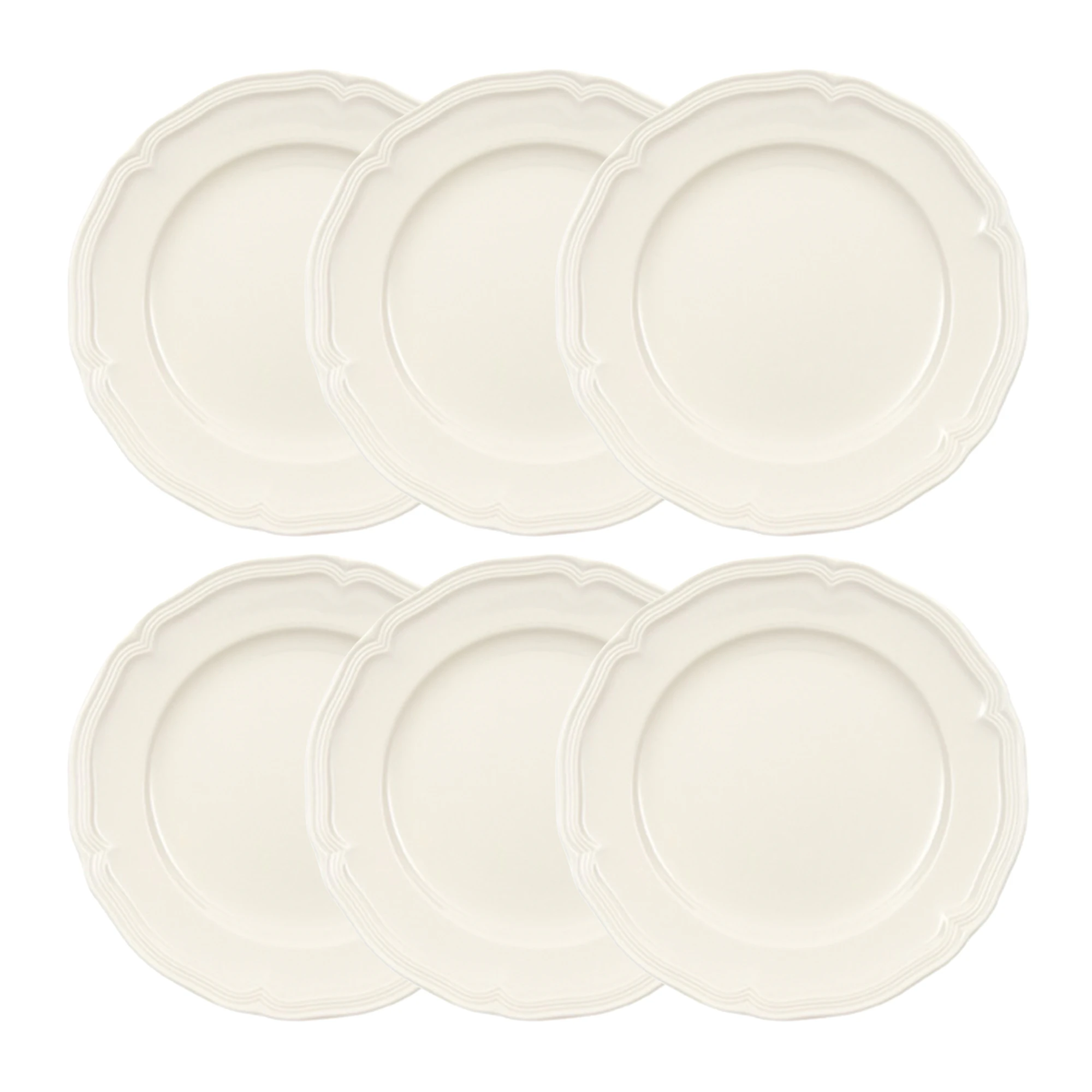 Villeroy & Boch Manoir Assiett 21 Cm 6-pack - Assietter Porslin Vit