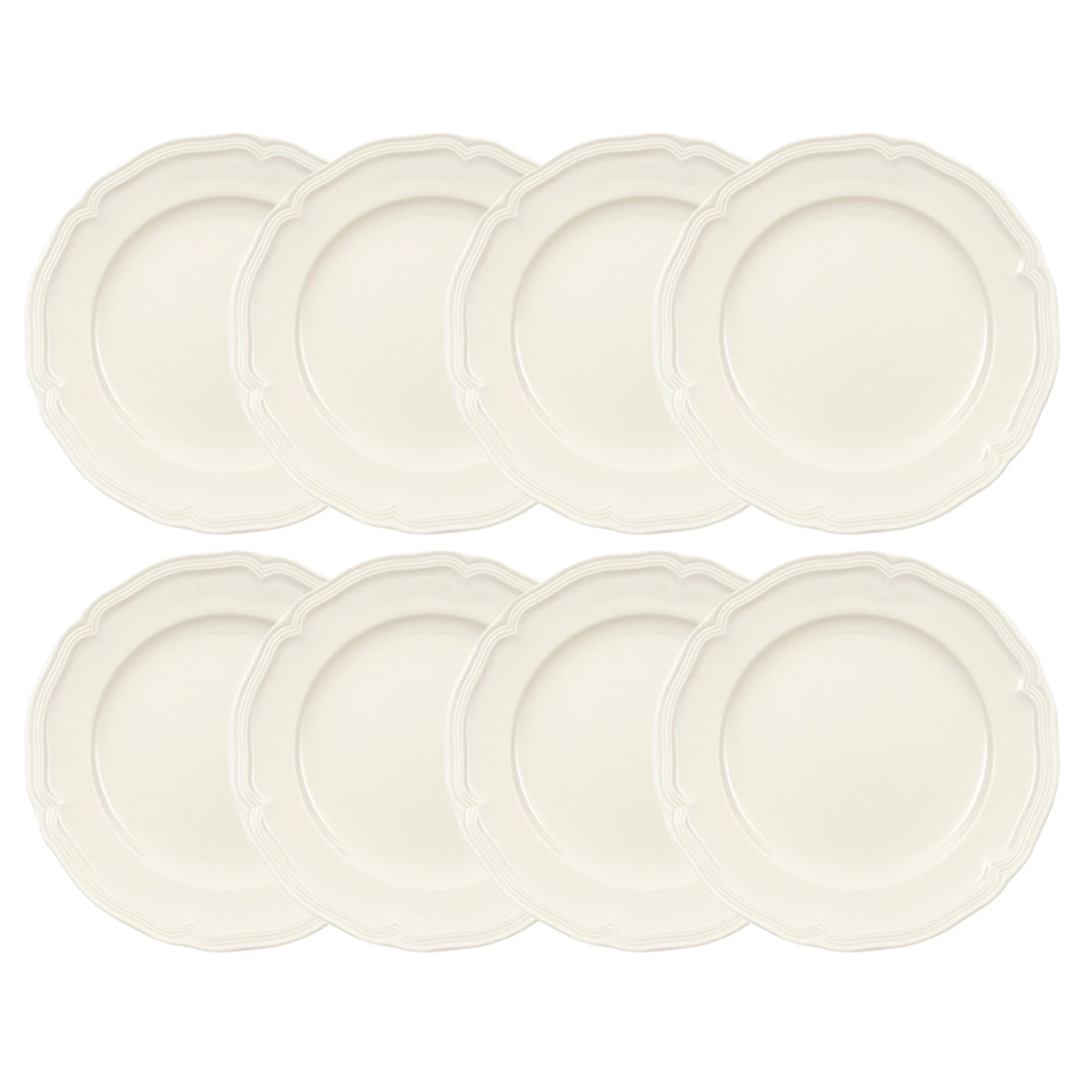 Villeroy & Boch Manoir Assiett 21 Cm 8-pack - Assietter Porslin Vit