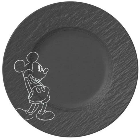 Villeroy & Boch Manufacture Rock Mickey Mouse Frukostfat - Assietter Porslin Svart