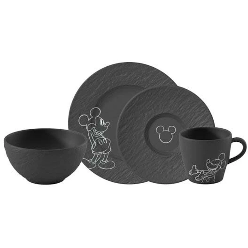 Manufacture Rock Mickey Mouse Frukostset, Svart