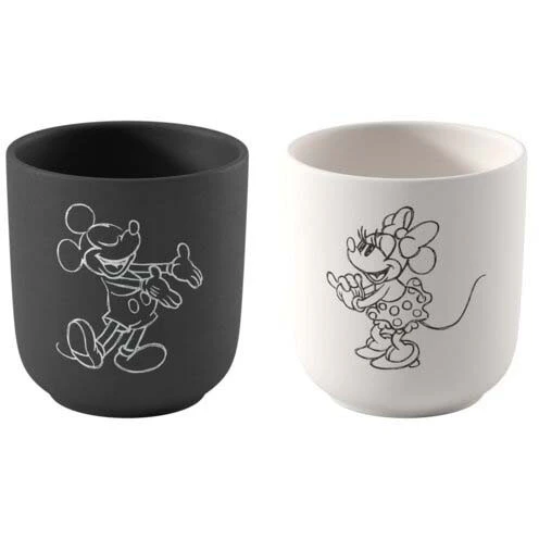 Villeroy & Boch Manufacture Rock Mickey Mouse Kaffekopp 2-pack - Kaffekoppar Porslin Svart