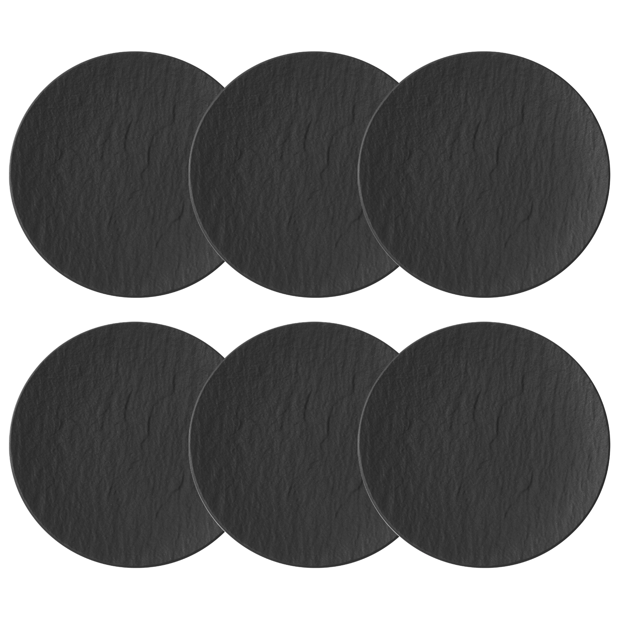 Villeroy & Boch Manufacture Rock Gourmettallrik 31,5 Cm 6-pack - Porslin Svart