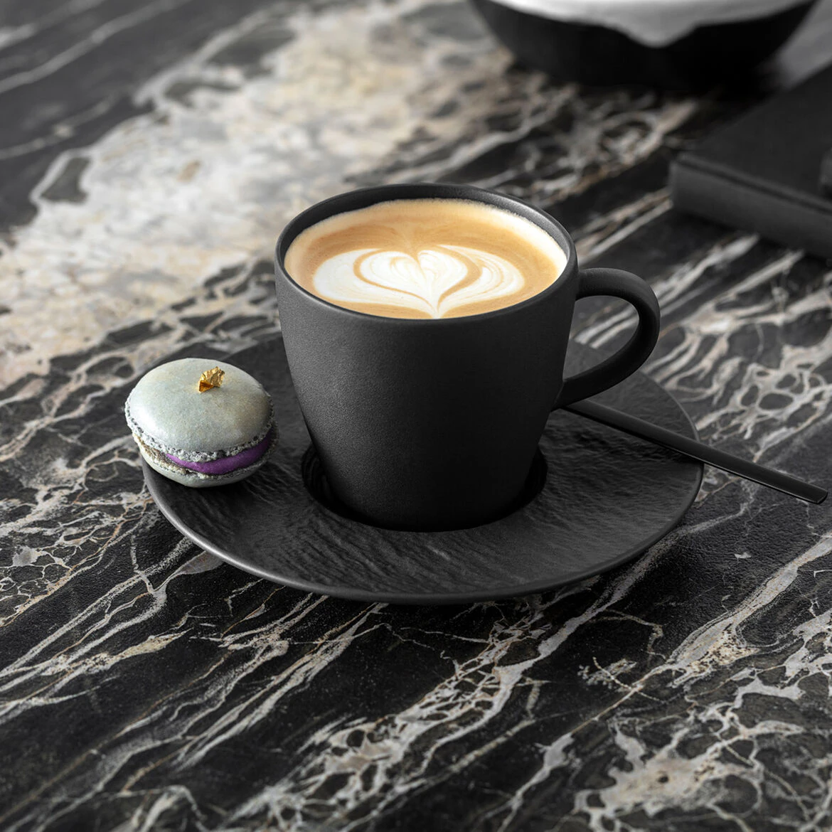 Villeroy & Boch Manufacture Rock Kaffekopp Med Fat, svart från Villeroy & Boch, bild 4