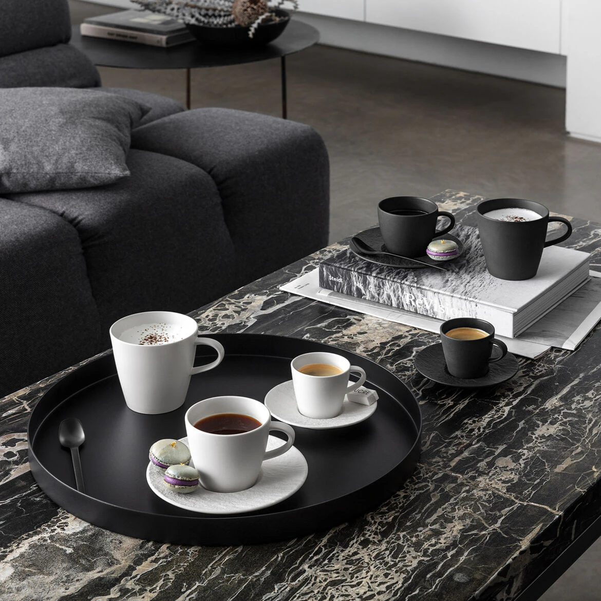 Villeroy & Boch Manufacture Rock Kaffekopp Med Fat, svart från Villeroy & Boch, bild 2