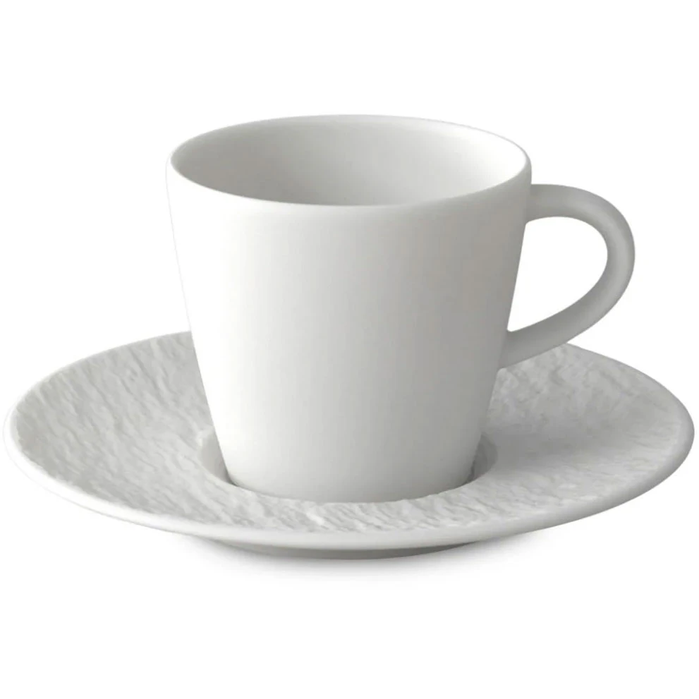 Villeroy & Boch Manufacture Rock Kaffekopp Med Fat - Kaffekoppar Porslin Vit