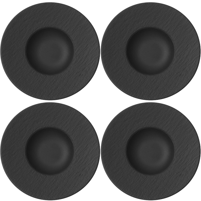 Manufacture Rock Pastatallrik 27,8 cm Svart, 4-pack