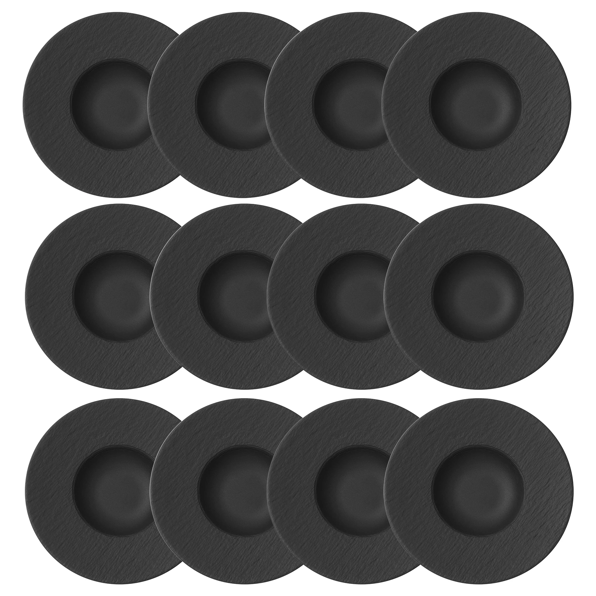 Villeroy & Boch Manufacture Rock Pastatallrik 29cm 12-pack - Porslin Svart