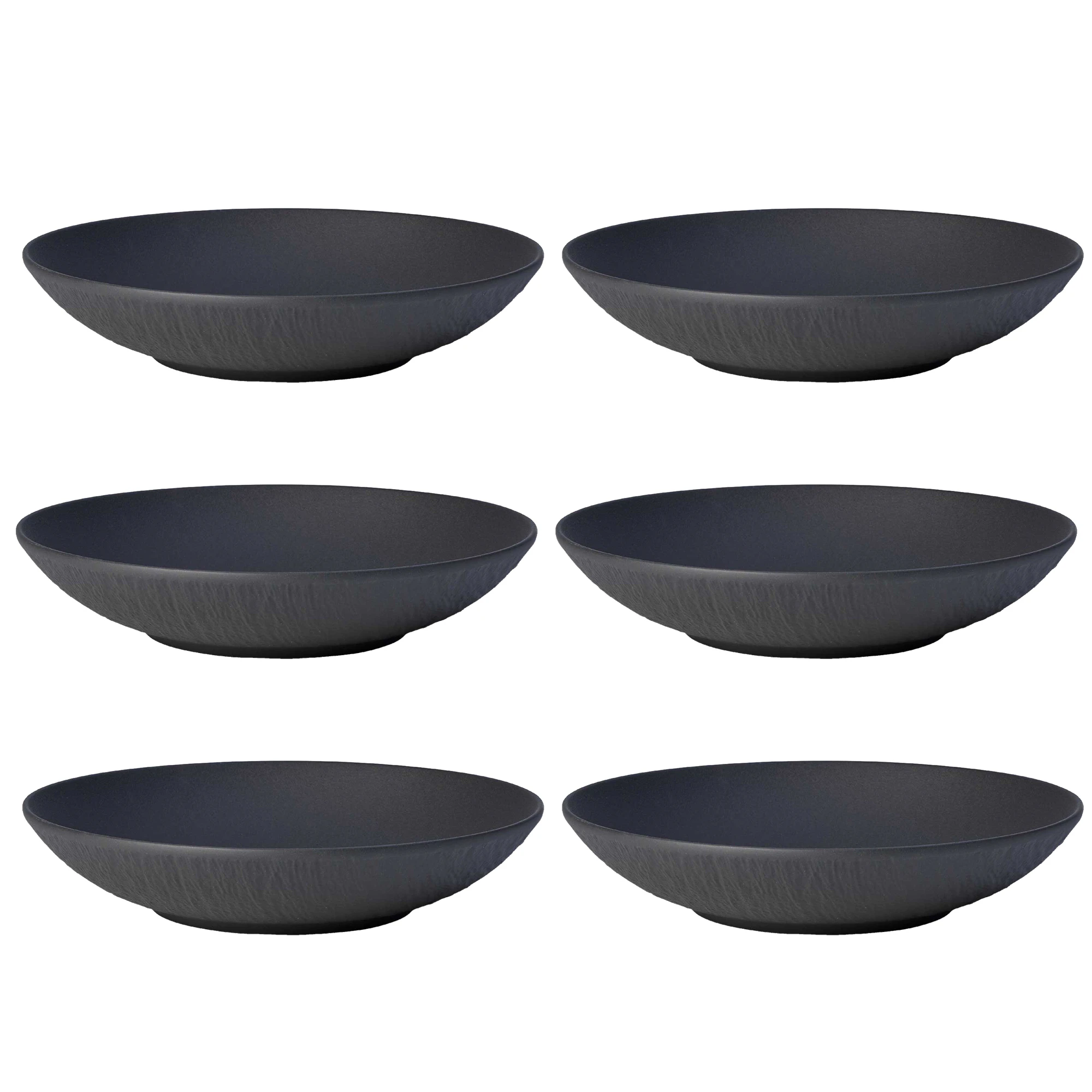 Villeroy & Boch Manufacture Rock Sk&aring;l 24 Cm 6-pack - Serveringssk&aring;lar Porslin Svart