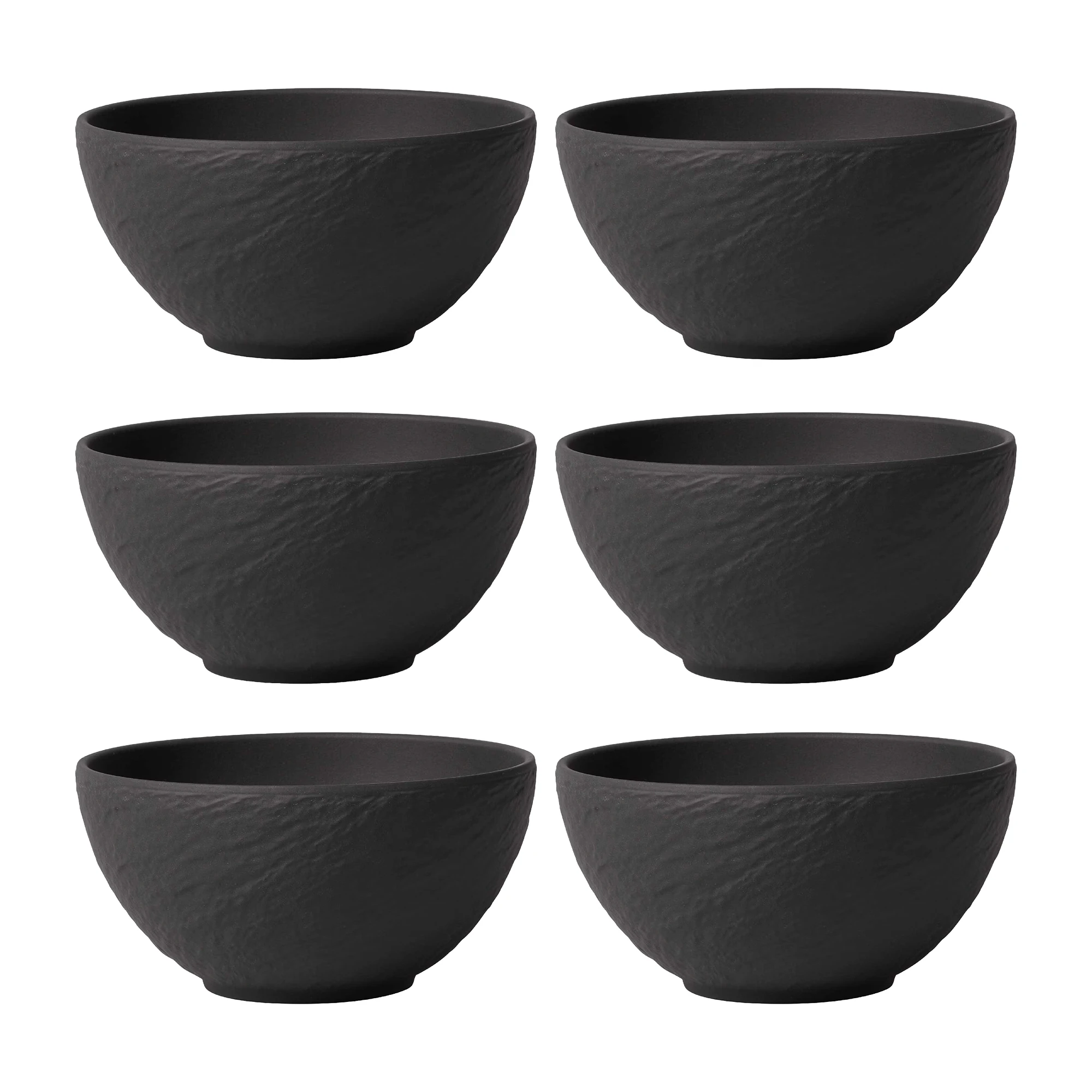 Villeroy & Boch Manufacture Rock Sk&aring;l 65 Cl 6-pack - Serveringssk&aring;lar Porslin Svart