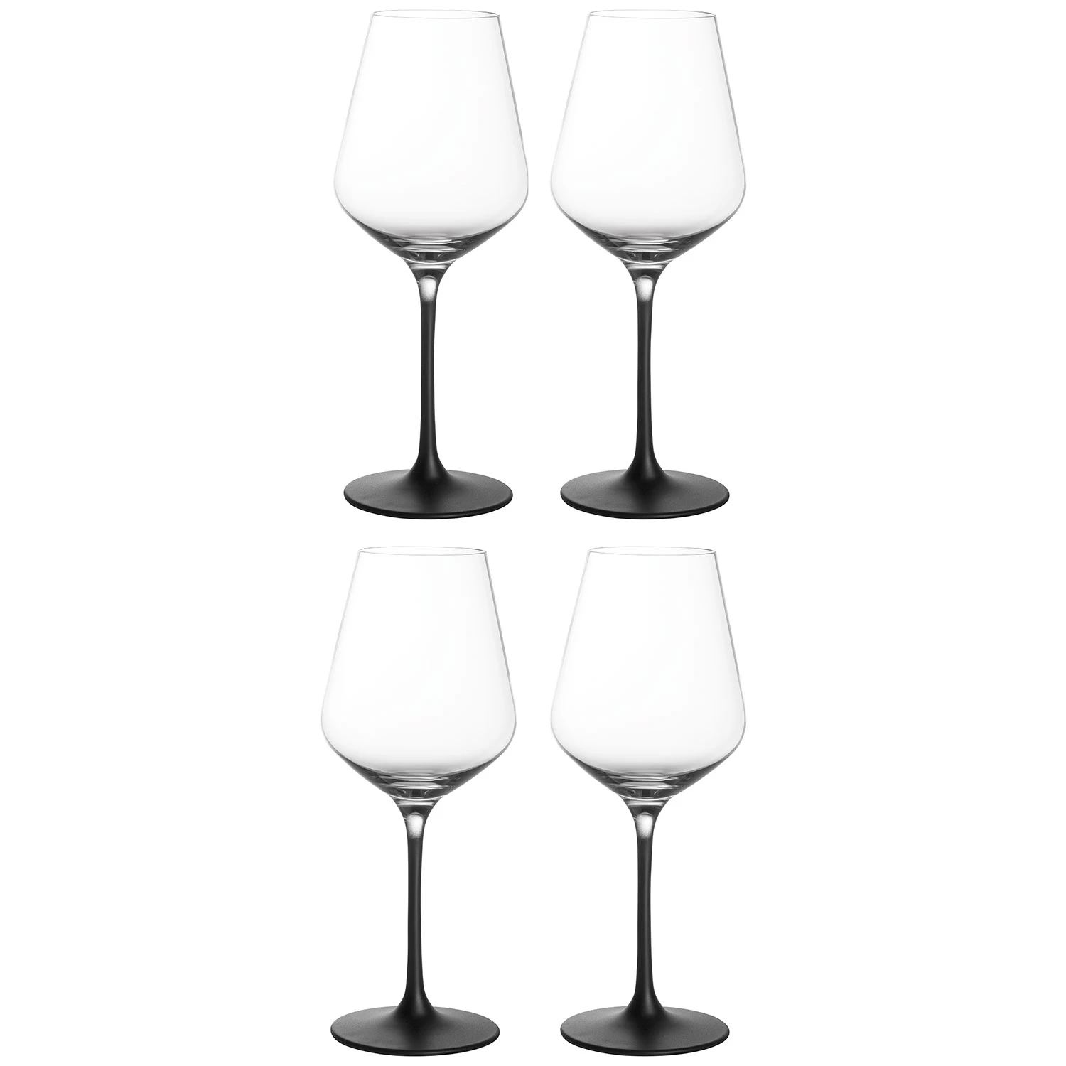 Villeroy & Boch Manufacture Rock Vitvinsglas 38 Cl 4-pack - Vinglas Kristallglas Svart