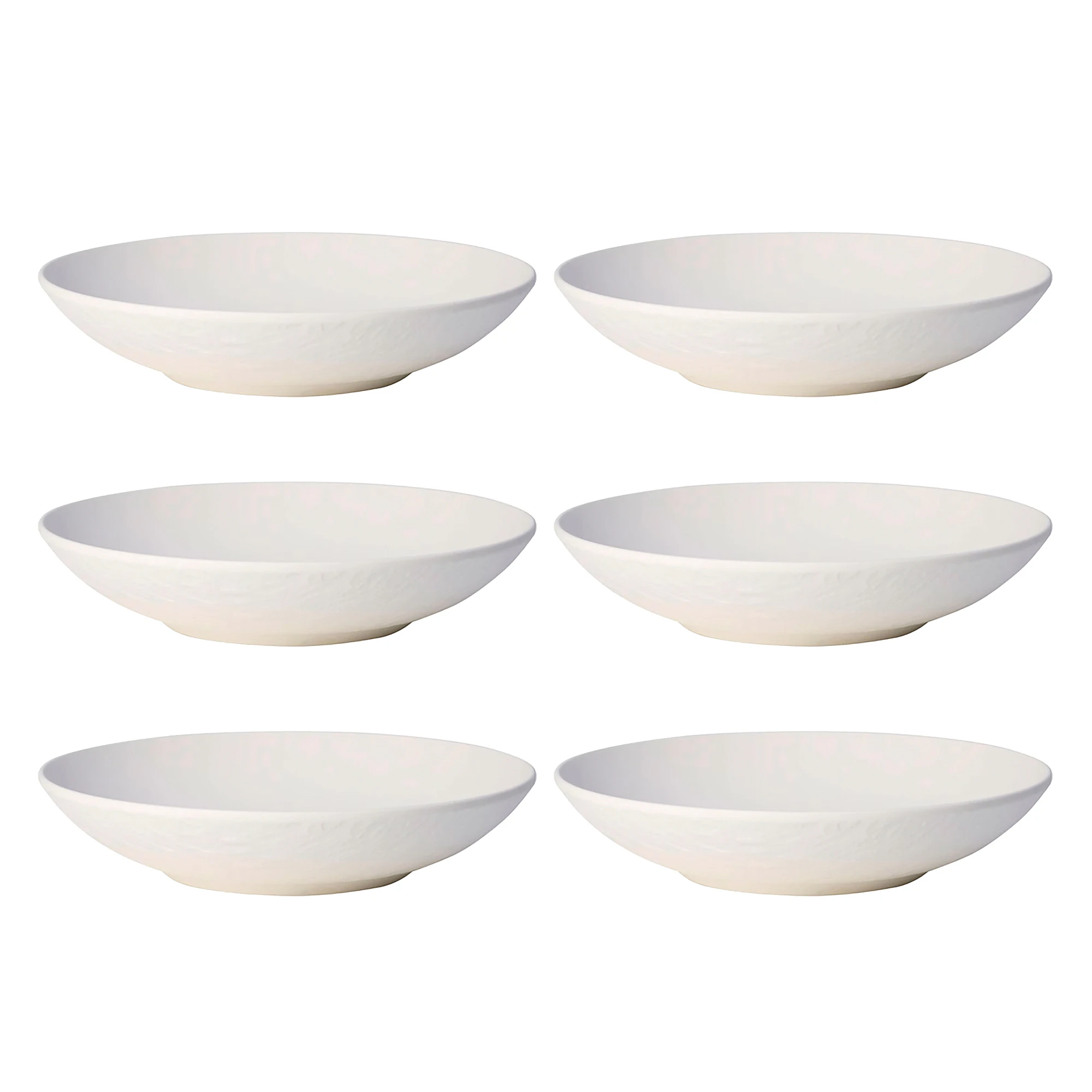 Villeroy & Boch Manufacture Rock Sk&aring;l 24 Cm 6-pack - Serveringssk&aring;lar Porslin Vit