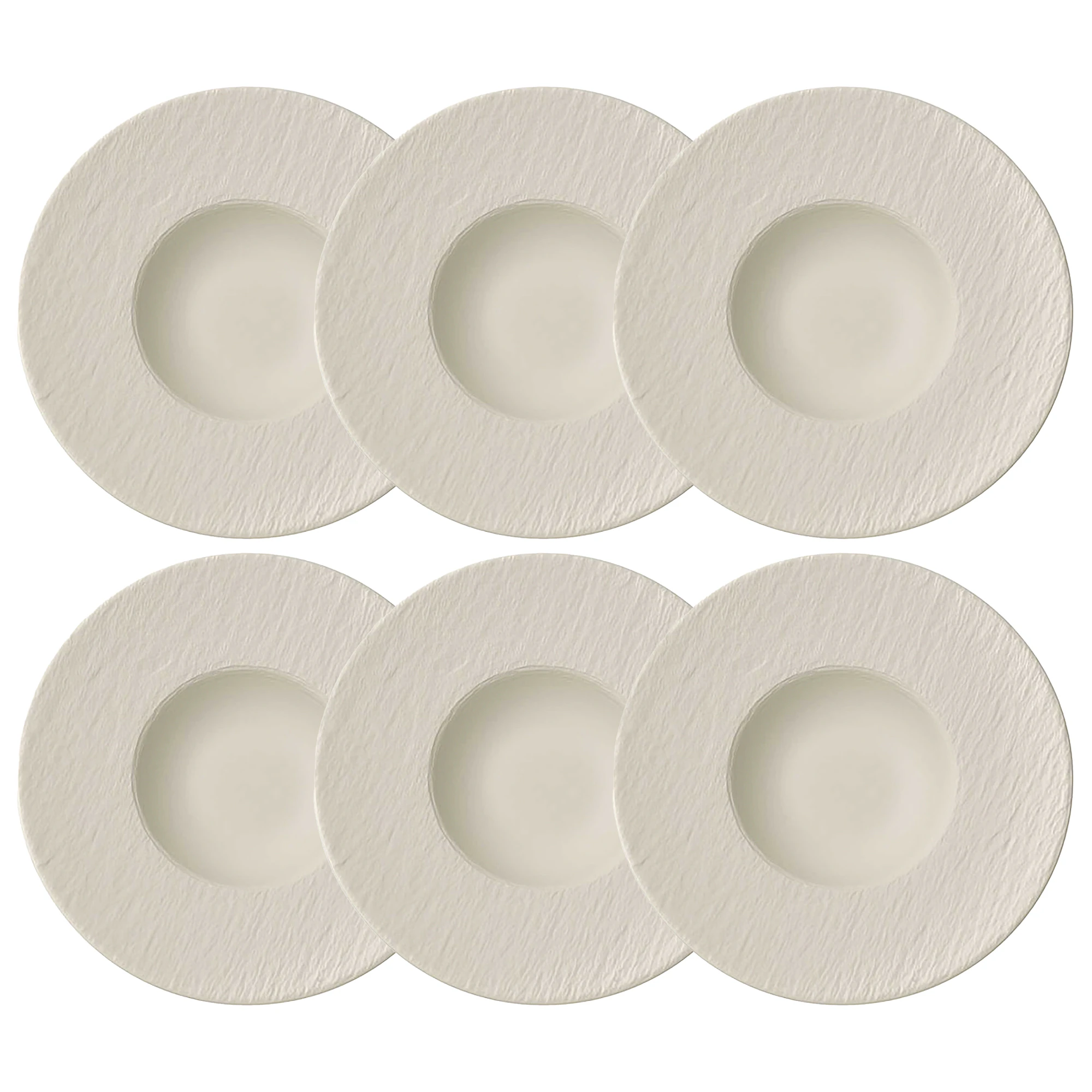 Villeroy & Boch Manu.Rock.Bla. Pasta Plate 28cm 6-pack - Djupa tallrikar Porslin Vit