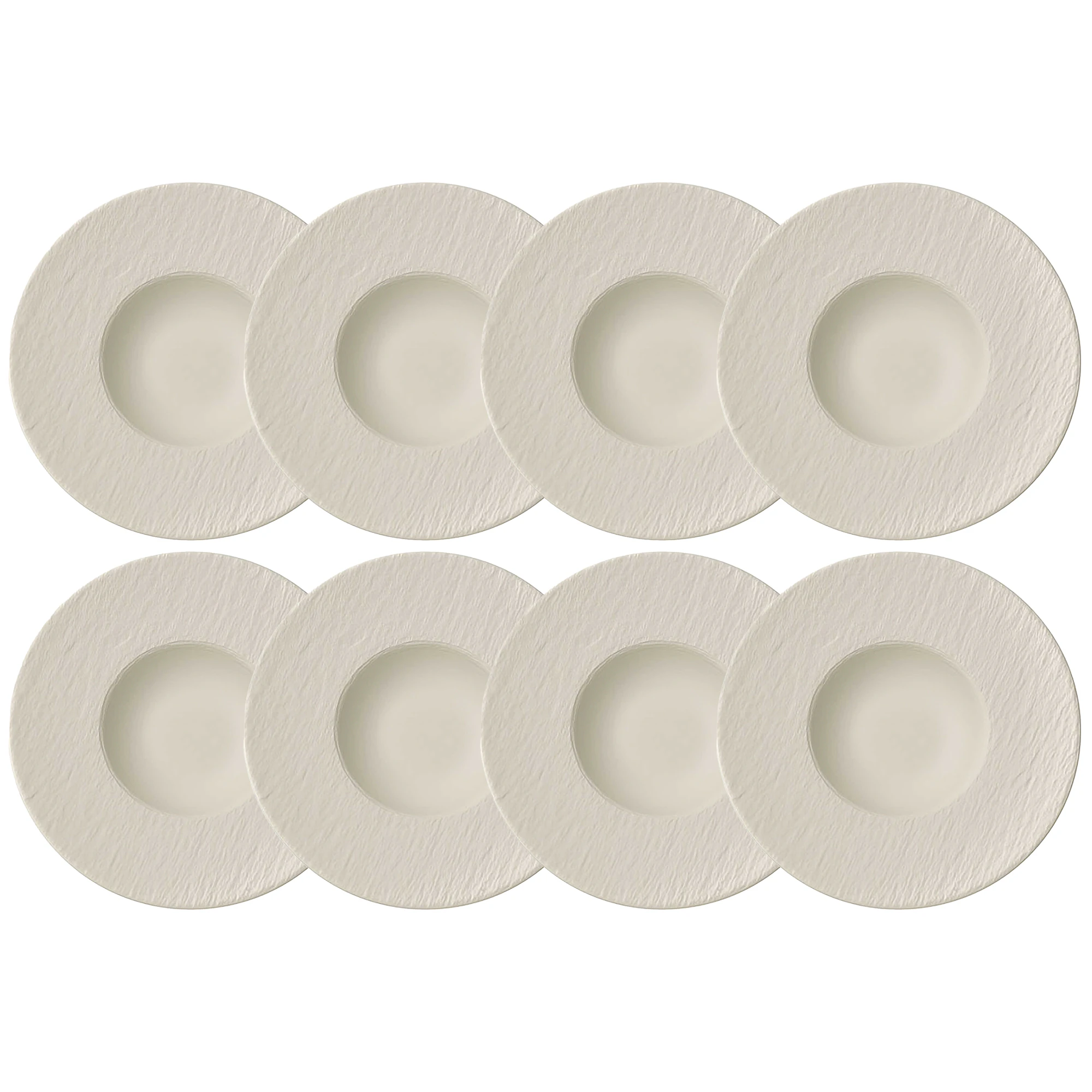 Villeroy & Boch Manufacture Rock Tallrik 28 Cm 8-pack - Djupa tallrikar Porslin Vit